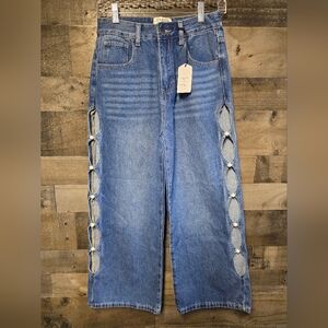 Twelve By Ontwelfth Side Cutout Pearl Jeans